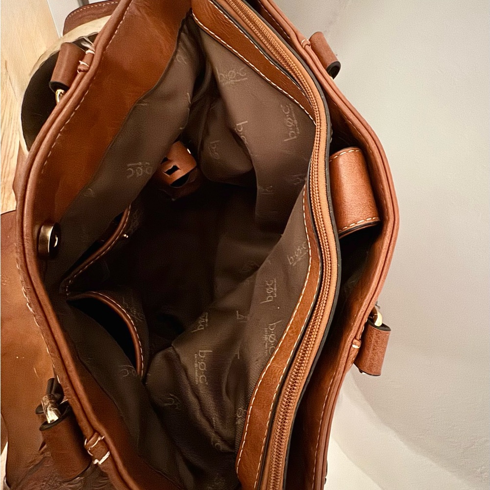 B.O.C. Brown Vegan Leather Tote Bag 
Everyday Carry EUC/Width 16/L 21 - Picture 4 of 7